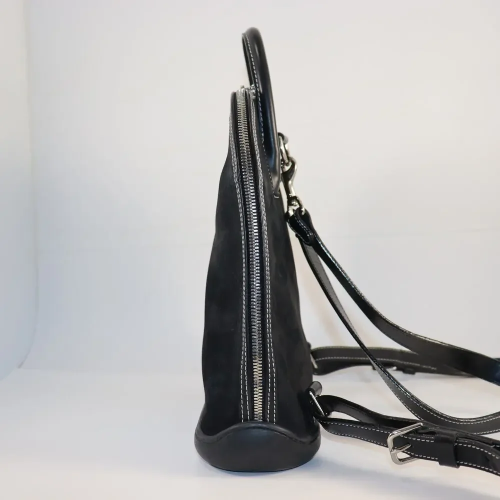 Vintage Dooney & Bourke Black Leather Backpack‎ Made in USA Duck Logo